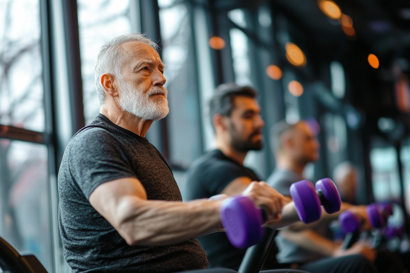 Тренування з легкими гантелями для літніх людей